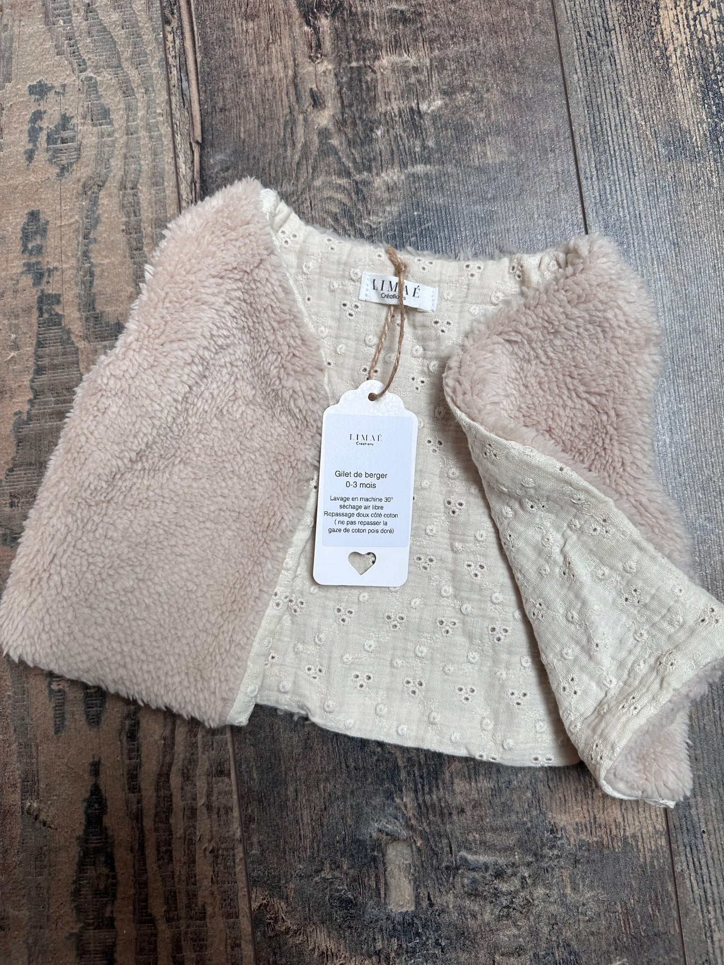 Gilet de berger 0-3 mois