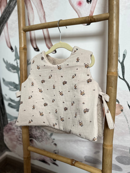 Pull sans manches à nouer réversible