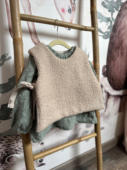 Pull sans manches à nouer réversible